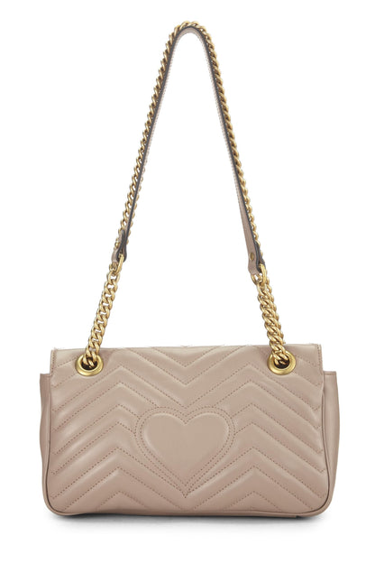 Gucci,  Beige Leather GG Marmont Shoulder Bag Small, Beige