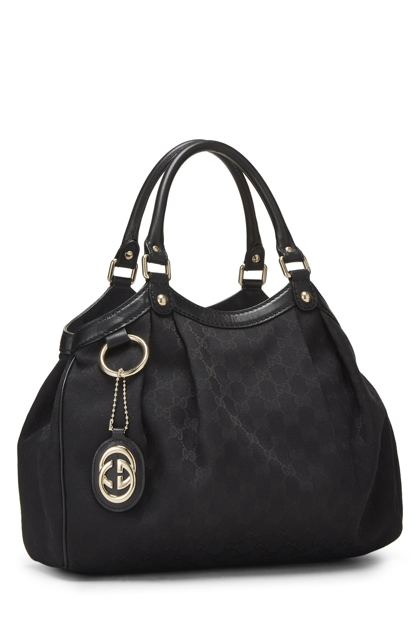 Gucci,  Black Original GG Canvas Sukey Tote, Black