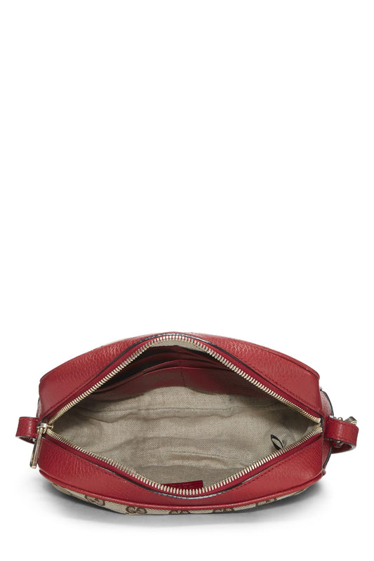 Gucci,  Red Original GG Canvas Bree Crossbody Mini, Red