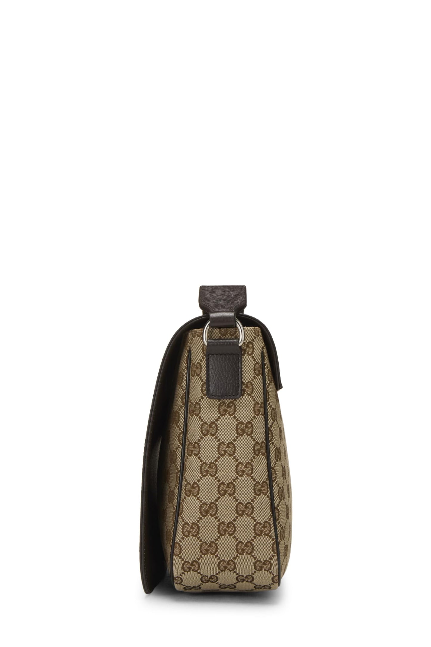 Gucci,  Brown Original GG Canvas Magnetic Flap Messenger Bag, Brown