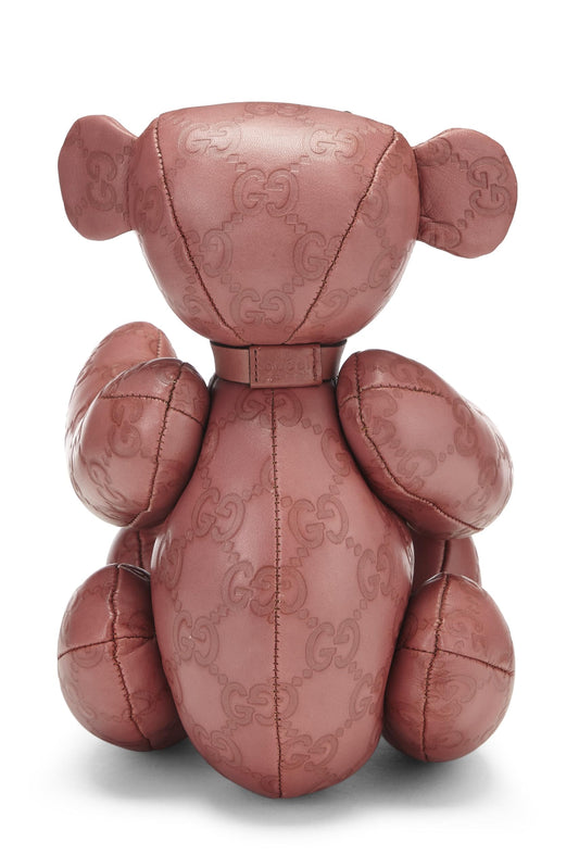 Gucci,  Pink Guccissima Leather Teddy Bear, Pink