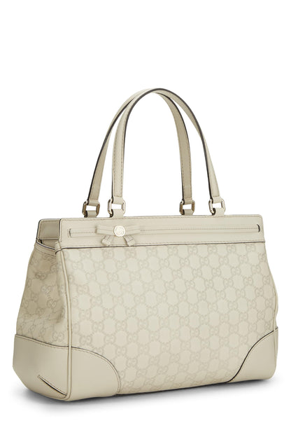 Gucci,  White Guccissima Mayfair Double Tote, White