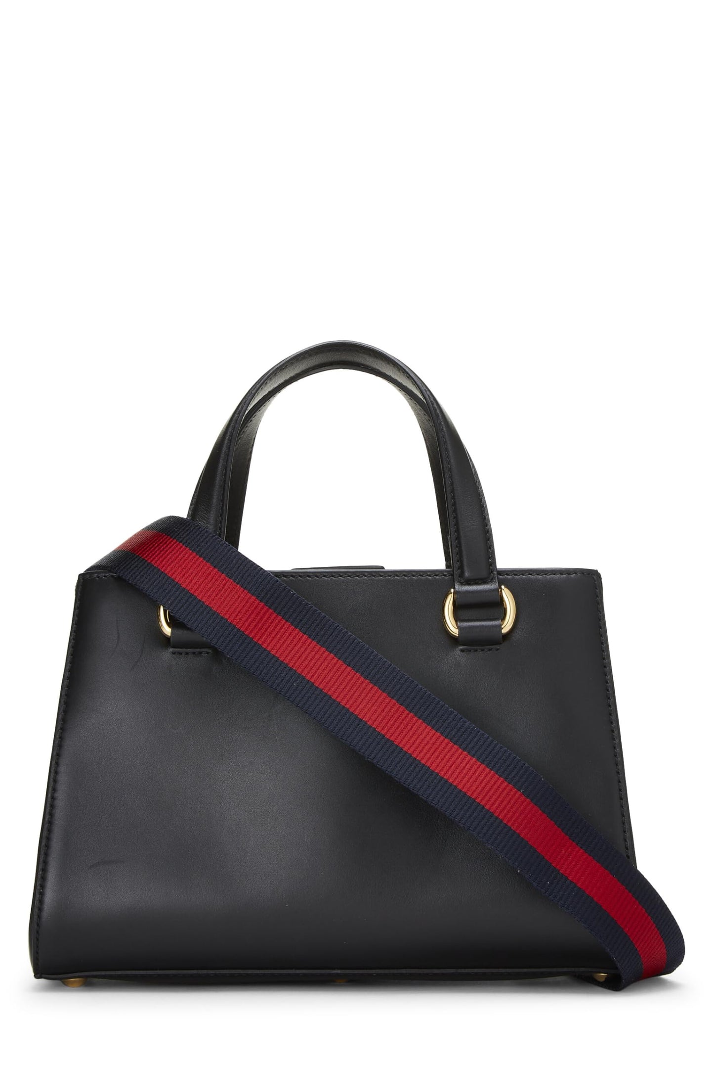 Gucci,  Black Leather Sylvie Tote Medium, Black