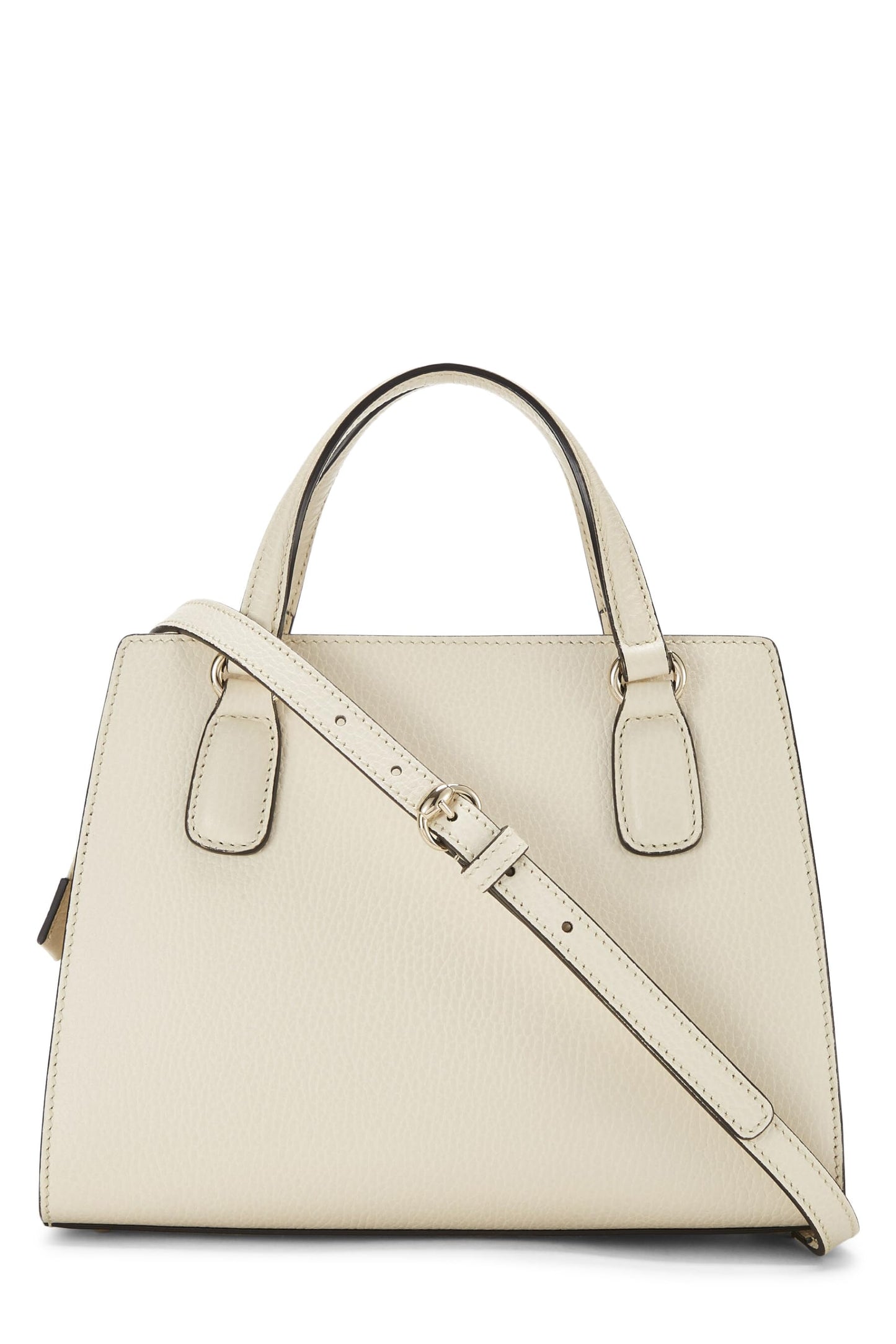 Gucci,  Cream Grained Leather Soho Handbag, White