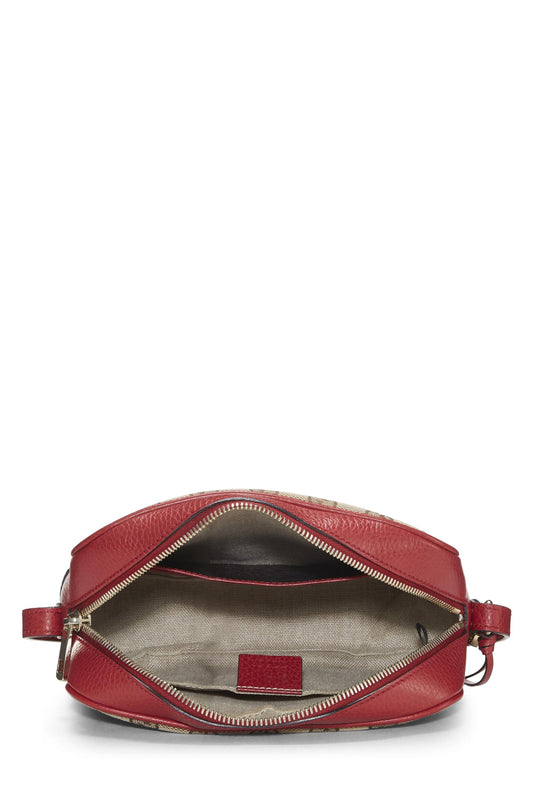 Gucci,  Red Original GG Canvas Bree Crossbody, Red