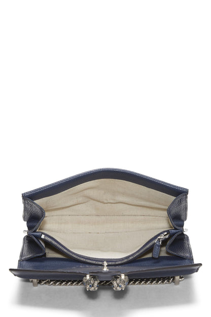 Gucci,  Navy Leather Dionysus Shoulder Bag Small, Navy