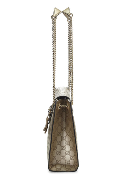 Gucci,  Gold Guccissima Leather Emily Chain Shoulder Bag, Gold