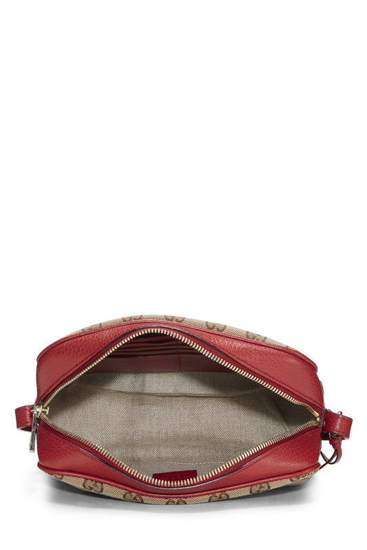 Gucci,  Red Original GG Canvas Bree Crossbody, Red