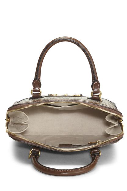 Gucci,  Brown Original GG Supreme 1955 Horsebit Top Handle Bag, Brown