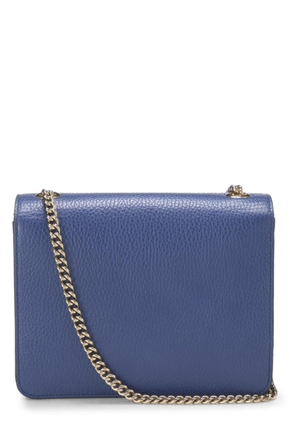 Gucci,  Blue Leather Interlocking Crossbody Small, Blue