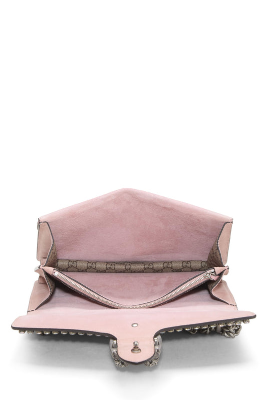 Gucci,  Original GG Supreme Crystal Embellished Dionysus Shoulder Bag Medium, Pink