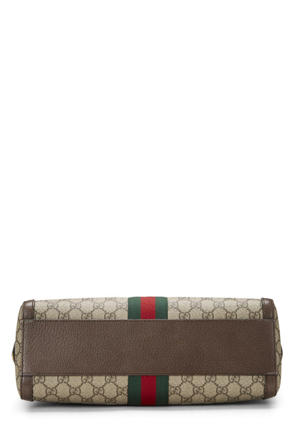 Gucci,  Original GG Supreme Ophidia Top Handle Bag, Brown