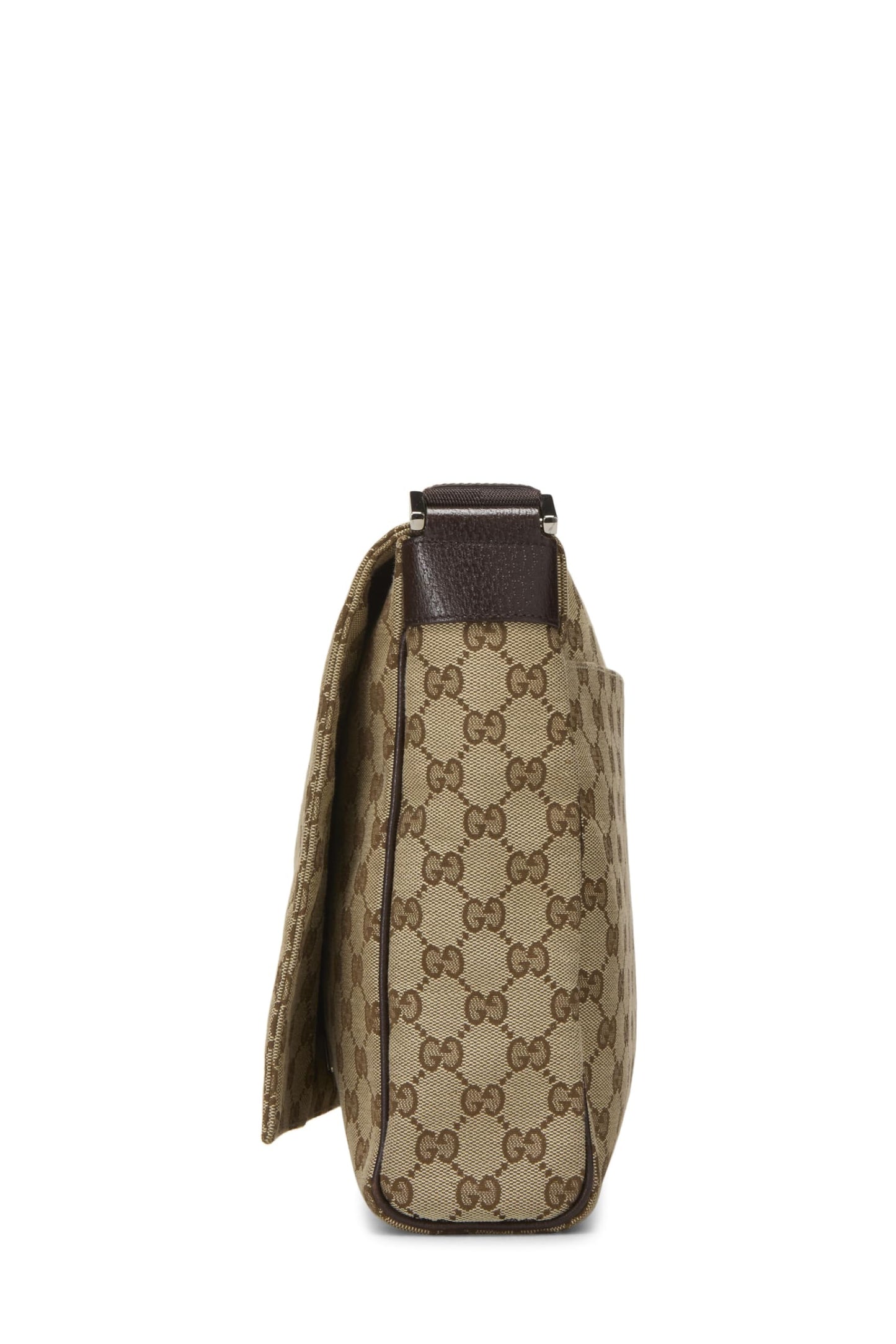 Gucci,  Brown Original GG Canvas Flap Messenger, Brown