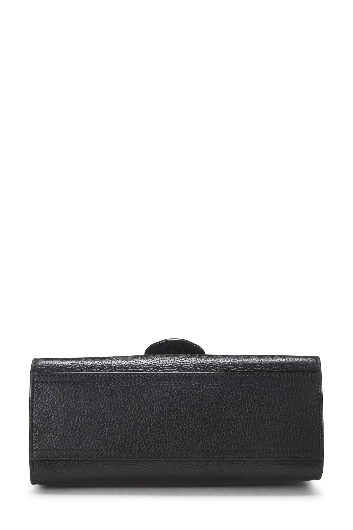 Gucci,  Black Leather GG Marmont Top Handle Bag Mini, Black