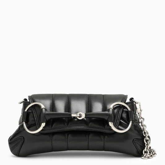 Gucci Gucci Horsebit Chain Small Black Bag Women