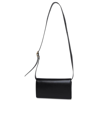 Jil Sander All Day Crossbody Bag In Black Leather Woman