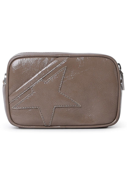 Golden Goose Star Crossbody Bag In Dove-Gray Leather Woman