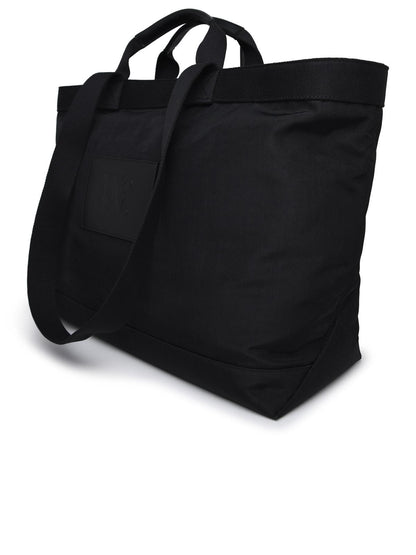 Palm Angels Black Canvas Tote Bag Man