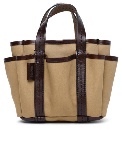 Max Mara 'Giardiniera' Brown Cotton Mini Bag Woman