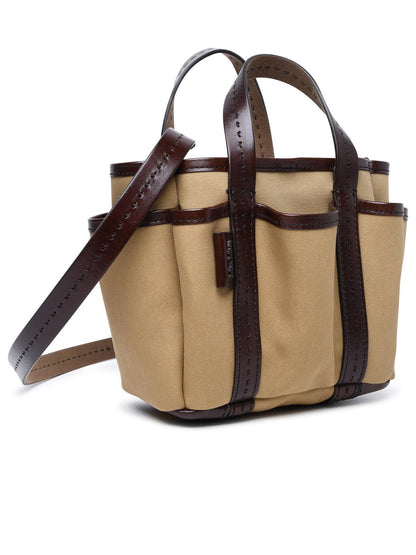 Max Mara 'Giardiniera' Brown Cotton Mini Bag Woman