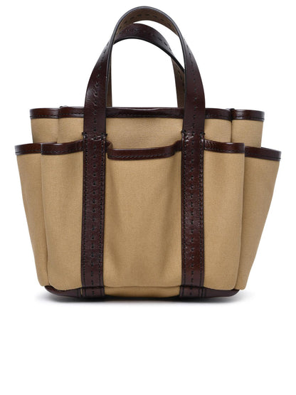 Max Mara 'Giardiniera' Brown Cotton Mini Bag Woman