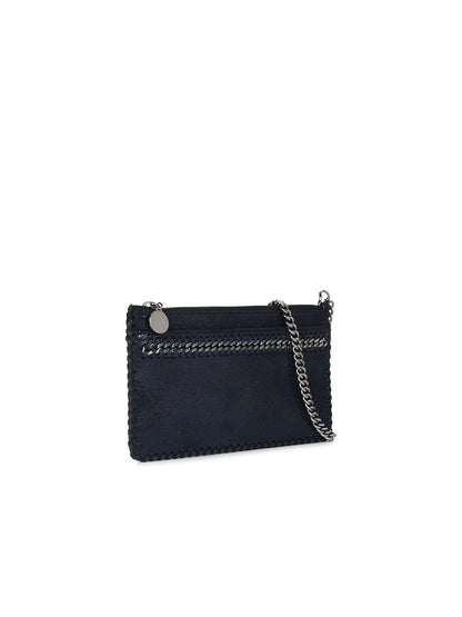 Stella Mccartney Blue Recycled Polyester 'Falabella' Mini Clutch Bag Woman