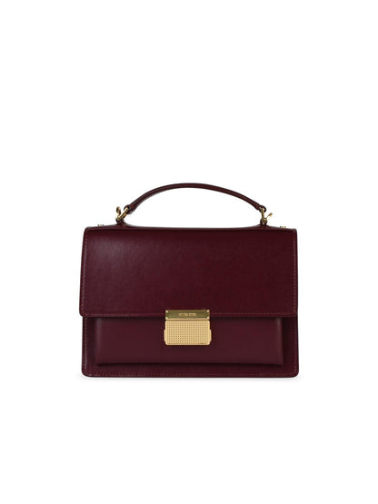 Golden Goose Venezia Bag In Burgundy Palmellata Leather Woman