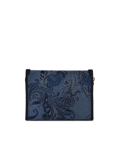 Etro 'Jacquard' Blue Clutch Woman