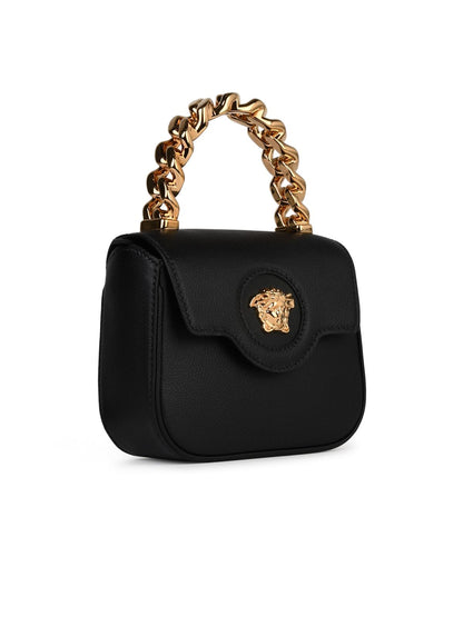 Versace 'La Medusa' Black Leather Mini Bag Woman