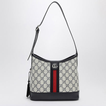 Gucci Ophidia Shoulder Bag In Beige/Blue Gg Supreme Fabric Women