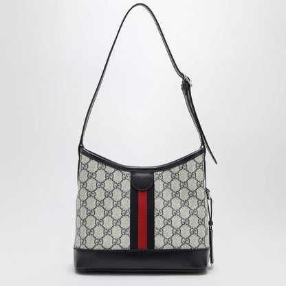 Gucci Ophidia Shoulder Bag In Beige/Blue Gg Supreme Fabric Women