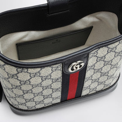 Gucci Ophidia Shoulder Bag In Beige/Blue Gg Supreme Fabric Women