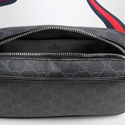 Gucci Gg Supreme Fabric Shoulder Bag Black/Grey Men