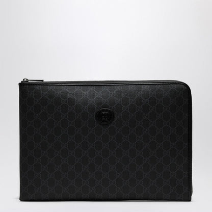 Gucci Medium Black Gg Supreme Fabric Briefcase Men