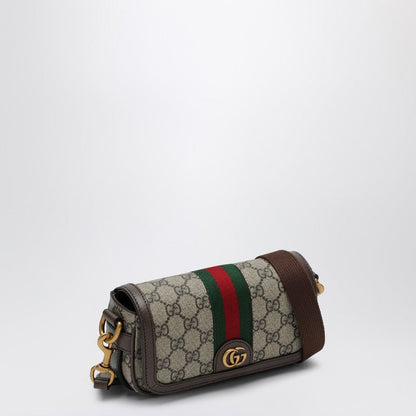 Gucci Ophidia Mini Bag In Beige/Ebony Gg Fabric Men