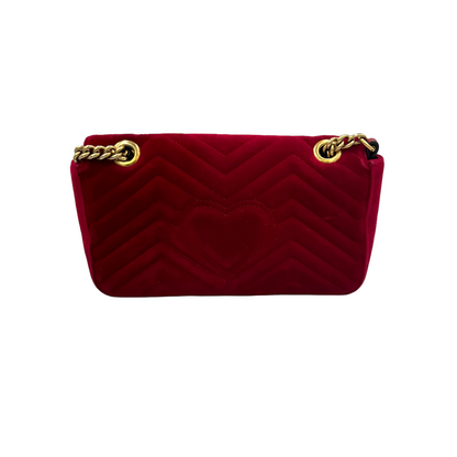 Gucci Marmont Small Red Velvet