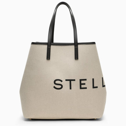 Stella Mccartney Ecru Cotton-Blend Tote Bag With Logo Women