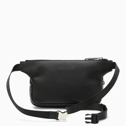 Fendi Black Leather Belt Bag With Logo Men