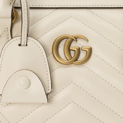 (WMNS) Gucci GG Marmont Small Top Handle Bag 'White' 746319-AABZB-9022