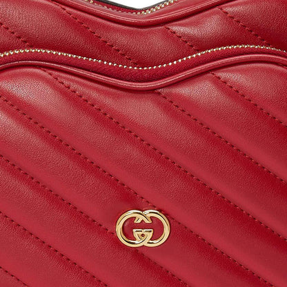 (WMNS) Gucci Interlocking G Mini Heart Shoulder Bag 'Hibiscus Red' 751628-AACCL-6433