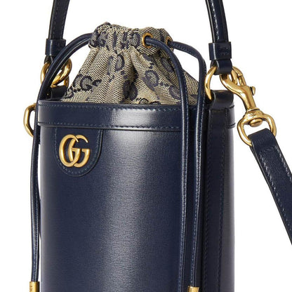 (WMNS) Gucci Ophidia Mini Bucket Bag 'Dark Blue Leather' 760201-AADPS-4043