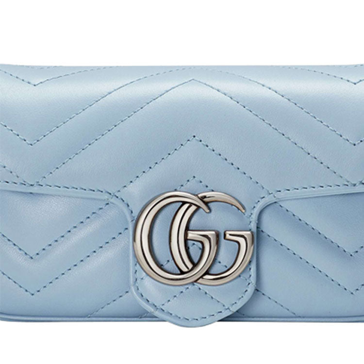 (WMNS) Gucci GG Marmont Super Mini Bag 'Pastel Blue' 476433-DTDCP-4928