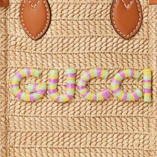 (WMNS) Gucci Super Mini Straw-Effect Bag 'Natural Raffia Viscose' 780083-FAC42-9561