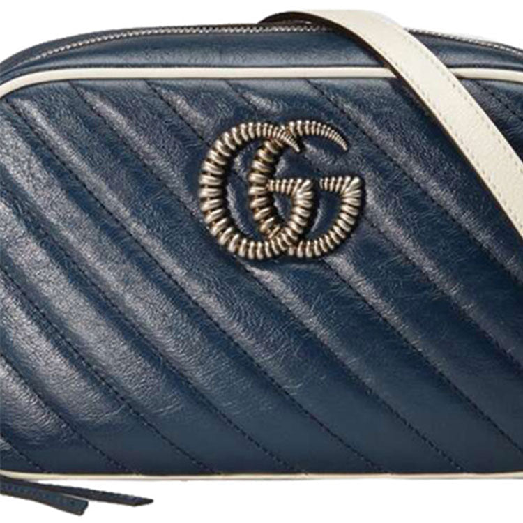 (WMNS) Gucci Marmont Small-Sized BackBag Blue 447632-0OLFN-4186