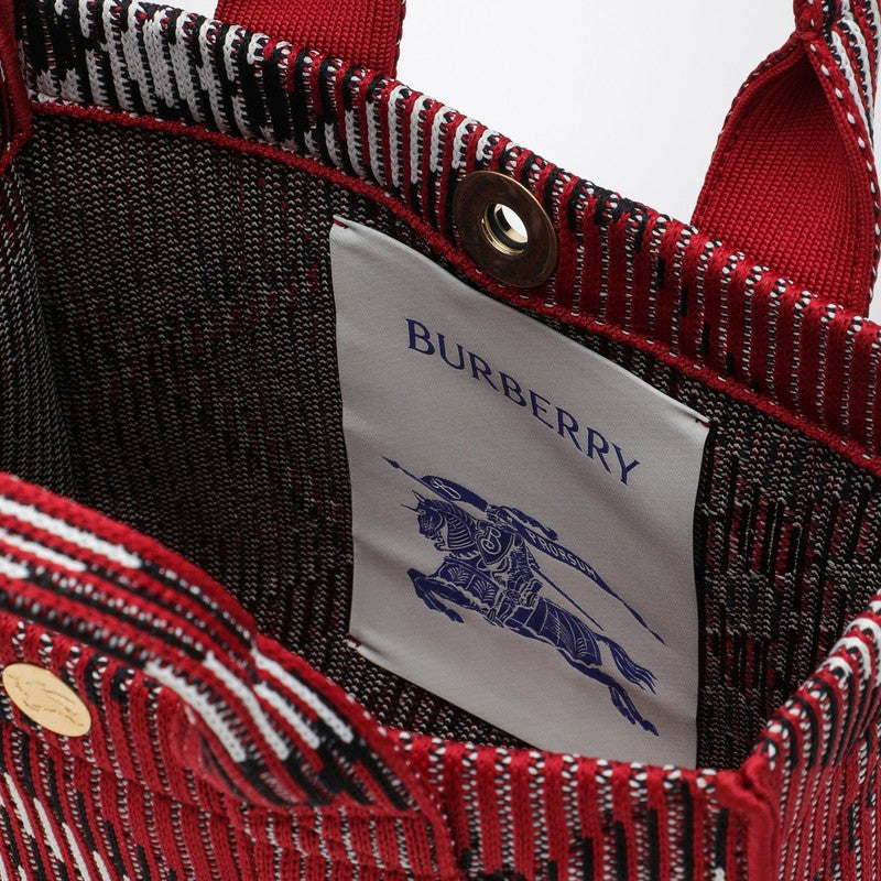 Burberry Mini Knitted Tote Bag With Check Pattern Women