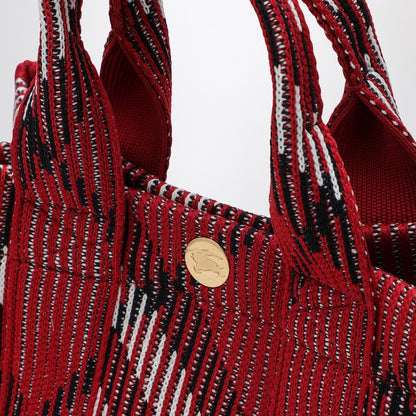 Burberry Mini Knitted Tote Bag With Check Pattern Women