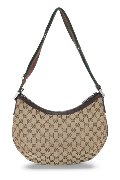 Gucci,  Original GG Canvas Web Round Messenger, Brown