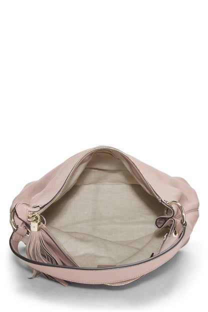 Gucci,  Pink Leather Soho Convertible Hobo, Pink