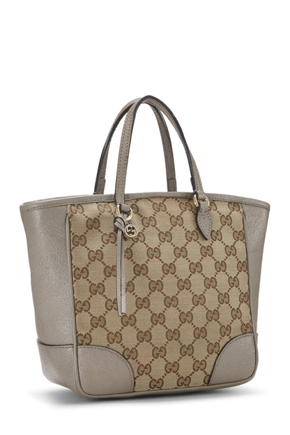 Gucci,  Grey Original GG Canvas Bree Tote Small, Grey