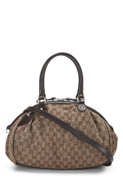 Gucci,  Original GG Canvas Sukey Boston, Brown